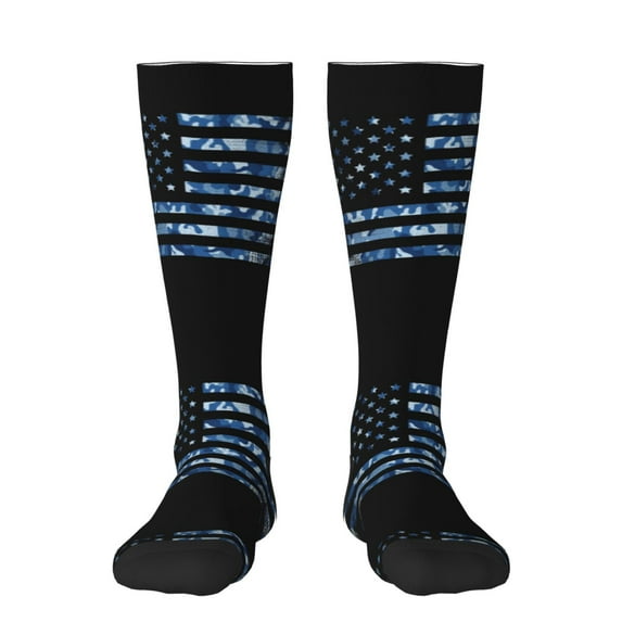 Balery Navy Camouflage American Flag Fun Novelty Socks Men'S Women'S Crew Socks Funny Crazy Novelty Socks Quirky And Cool Socks