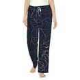 thumbnail image 1 of Balery Navy Dark Blue print Women's Pajama Pants,Ultra Lightweight Pjs,Lounge Pant-XX-Large, 1 of 9