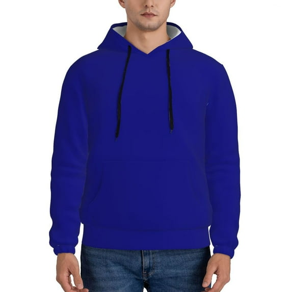 Balery Navy Pattern Mens Hoodie Kangaroo Pocket Hoodie Pullover Hooded Sweatshirt Ideal for Daily Wear Travel and Home-4X-Large