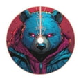 thumbnail image 1 of Balery Neon Cyberpunk Blue Bear Printed Christmas Tree Skirt , Merry Christmas Party Christmas Tree Decoration,Adjustable Tree Skirt-36", 1 of 6