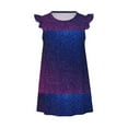 Balery Neon Glitter Princess Nightgown for Girls Flutter Sleeve Cotton