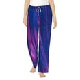 thumbnail image 1 of Balery Neon Gradient Blue print Women's Pajama Pants,Ultra Lightweight Pjs,Lounge Pant-Medium, 1 of 9