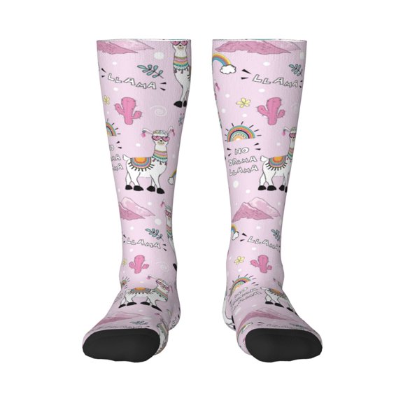 Balery No Drama Llama Fun Novelty Socks Men'S Women'S Crew Socks Funny Crazy Novelty Socks Quirky And Cool Socks