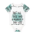 thumbnail image 1 of Balery Not All Who Wander Are Lost1 Pattern Baby Climbing Clothes Infant Bodysuit Cute Infant Bodysuit Baby Romper-9M, 1 of 7