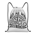 thumbnail image 1 of Balery Not All Who Wander Are Lost2 Pattern Drawstring Backpack Bag Sport Gym Sackpack Cinch Bags Pattern Drawstring Backpack Bag Sport Gym Sackpack Cinch Bags -Medium, 1 of 6