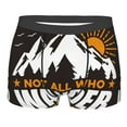 thumbnail image 1 of Balery Not All Who Wander Are Lost4 Men's Boxer Briefs, Soft and Breathable Cotton Underwear with nylon Waistband-Medium, 1 of 9