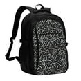 thumbnail image 1 of Balery Numbers Print USB Charging Backpack for Men and Women - Water-Resistant, Anti-Theft Laptop Backpack with USB Port for Travel, Work, School, and College, 1 of 7