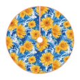 thumbnail image 1 of Balery Ocean Wave Sunflower Printed Christmas Tree Skirt , Merry Christmas Party Christmas Tree Decoration,Adjustable Tree Skirt-48", 1 of 8
