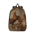 thumbnail image 1 of Balery Oil Painting Chicken And Duck Vintage Canvas Backpack for Men and Women - Large Capacity, Durable Travel Laptop Bag for School, Work, Hiking, and Outdoor Activities, 1 of 7