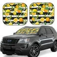 thumbnail image 1 of Balery Orange And Lemon Sun Shield 2 Pack For Car Front Windows Foldable Sun Visor Protector Blocks Max Uv Rays And Keeps Your Vehicle Cool For Most Sedans Suv Truck, 1 of 7