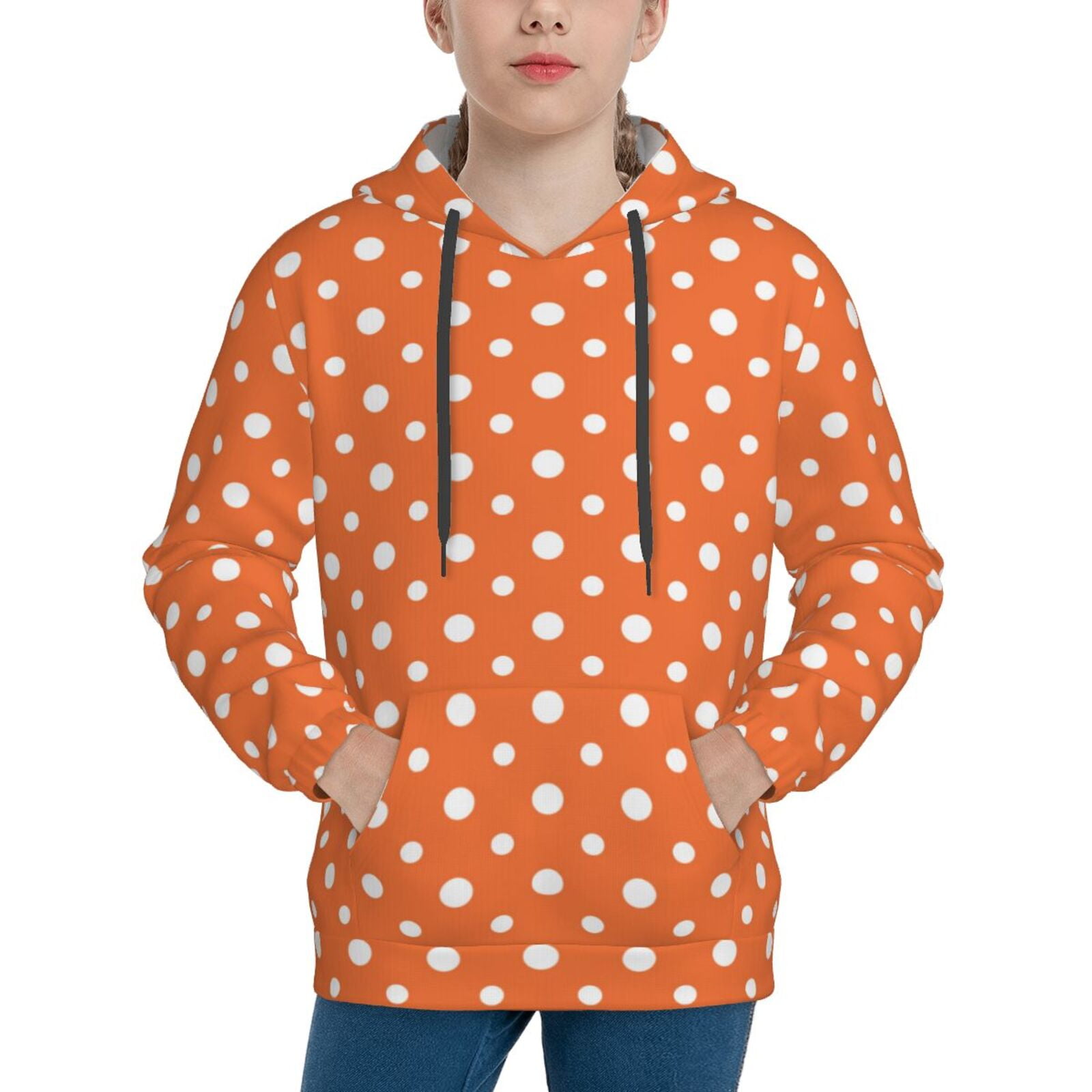 White And Green Polka Dot Men's Hoodie