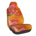 thumbnail image 1 of Balery Orange Flower Psychedelic Pattern Car Seat Cover - Soft & Breathable Front Premium Covers with Non-Slip Protector Fits Most Automotive, Vans, SUVs, Trucks - 1 Unit, 1 of 5