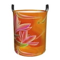 thumbnail image 1 of Balery Orange Flower Psychedelic Round Laundry Basket with Handles Waterproof Freestanding Laundry Hamper for Clothes Toys in the Dorm and Family-Medium, 1 of 8