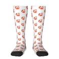 thumbnail image 1 of Balery Orange Fox Printed Novelty Socks Men's Women's Crew Socks Sports Socks Knee High Socks Cotton Socks Quirky and Cool Socks, 1 of 9