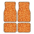 thumbnail image 1 of Balery Orange Glitter Pattern 4-Piece Floor Mats, Heavy-Duty Rubber Liners, Anti-Slip Design, All-Season Automotive Protection, Vehicles, Cars, Trucks, and SUVs, 1 of 5