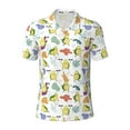 thumbnail image 1 of Balery Orange Green Avocado Printed Men’s Short Sleeve Polo Shirt, Midweight Men's Shirt,Golf Polo shirts -Medium, 1 of 8