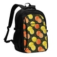 thumbnail image 1 of Balery Orange Lemon Print USB Charging Backpack for Men and Women - Water-Resistant, Anti-Theft Laptop Backpack with USB Port for Travel, Work, School, and College, 1 of 7