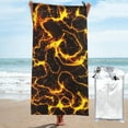 Balery Orange Lightning Print Towels Luxurious Jumbo Bath Sheet