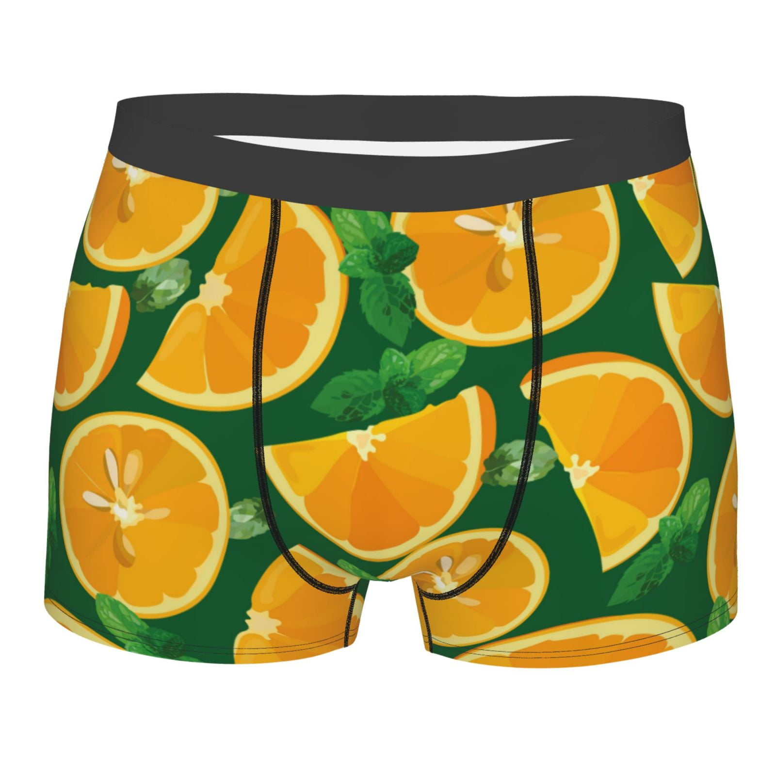 Balery Orange Men's Boxer Briefs, Soft and Breathable Cotton Underwear ...