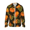 thumbnail image 1 of Balery Orange Pumpkin Men's Women's UPF 50+ Sun Protection Lightweight Hoodie Performance Long Sleeve Shirt for Fishing Running-Small, 1 of 9