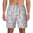 thumbnail image 1 of Balery Orchids Flowers Mens Swim Trunks Swim Shorts for Men Quick Dry Inseam Beach Shorts with Compression Liner Pocket-Large, 1 of 9