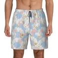 thumbnail image 1 of Balery Orchids Flowers Mens Swim Trunks Swim Shorts for Men Quick Dry Inseam Beach Shorts with Compression Liner Pocket-Large, 1 of 9