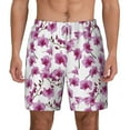 thumbnail image 1 of Balery Orchids Flowers Mens Swim Trunks Swim Shorts for Men Quick Dry Inseam Beach Shorts with Compression Liner Pocket-Small, 1 of 9
