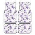 thumbnail image 1 of Balery Orchids Flowers Pattern 4-Piece Floor Mats, Heavy-Duty Rubber Liners, Anti-Slip Design, All-Season Automotive Protection, Vehicles, Cars, Trucks, and SUVs, 1 of 5