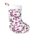 thumbnail image 1 of Balery Orchids Flowers Pattern Christmas Stockings with Initials, 18" Large Knit Christmas Stocking,Xmas Stocking for Kids, Holiday and Family Stocking, 1 of 7