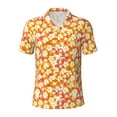 thumbnail image 1 of Balery Orchids Flowers Printed Men’s Short Sleeve Polo Shirt, Midweight Men's Shirt,Golf Polo shirts -Small, 1 of 9