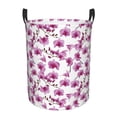 thumbnail image 1 of Balery Orchids Flowers Round Laundry Basket with Handles Waterproof Freestanding Laundry Hamper for Clothes Toys in the Dorm and Family-Small, 1 of 8