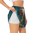 thumbnail image 1 of Balery Owl In Blue Pattern Women's Running Shorts with Liner 2 Pockets Elastic Workout Athletic Gym Yoga Shorts-XX-Large, 1 of 7
