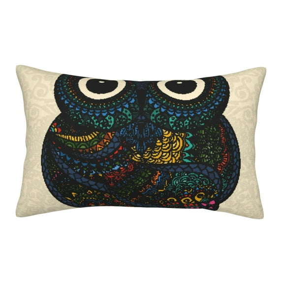 Balery Owl with Mandala Bedding Queen Pillow Cases - Envelope Closure - Soft Brushed Microfiber Fabric - Shrinkage and Fade Resistant Pillow Cases-
