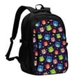 thumbnail image 1 of Balery Owls And Hearts Print USB Charging Backpack for Men and Women - Water-Resistant, Anti-Theft Laptop Backpack with USB Port for Travel, Work, School, and College, 1 of 7
