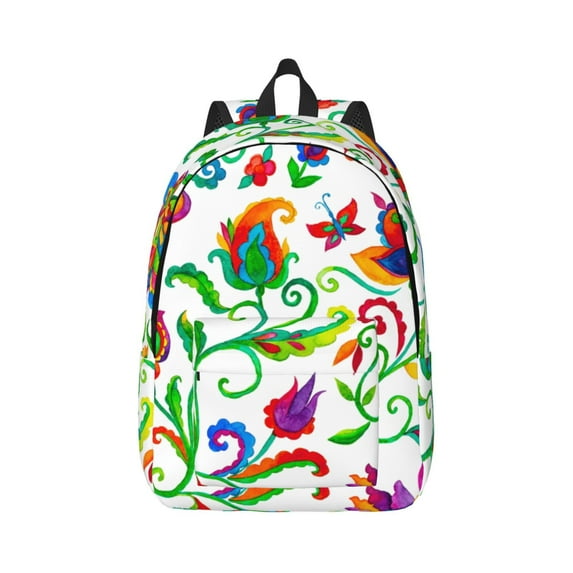 Balery Paisley Vintage Canvas Backpack for Men and Women - Large Capacity, Durable Travel Laptop Bag for School, Work, Hiking, and Outdoor Activities