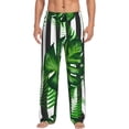 thumbnail image 1 of Balery Palm Greenery print Men's Pajama Pants,Ultra Lightweight Pjs,Lounge Pant-Small, 1 of 9
