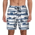 thumbnail image 1 of Balery Palm Tree Mens Swim Trunks Swim Shorts for Men Quick Dry Inseam Beach Shorts with Compression Liner Pocket-Small, 1 of 9