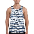 thumbnail image 1 of Balery Palm Tree Pattern Men's Workout Tank Top Gym Muscle Tee Fitness Bodybuilding Sleeveless T Shirt Quick Dry Fit Muscle Tank Top Slim-Fit Tank-Medium, 1 of 7