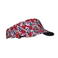 thumbnail image 1 of Balery Palm Tree Pattern on Red Sport Wear Athletic Visor Sun Sports Visor Hat Visor Adjustable Cap for Women and Men (One Size), 1 of 8