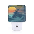 thumbnail image 1 of Balery Palm Trees Pattern LED Night Light with Automatic Sensor Plug in Night Light with Dusk-to-Dawn Light Sensor LED Nightlight 0.5W-US, 1 of 7