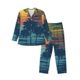 thumbnail image 1 of Balery Palm Trees Pattern Pajama Sets for Men Long Sleeve 2 Piece Sleepwear Loungewear Sets Soft PJ's with Pockets Long Sleeve Comfy Pj Sets-X-Large, 1 of 7