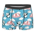 thumbnail image 1 of Balery Panda Flying in the Sky Men's Boxer Briefs, Soft and Breathable Cotton Underwear with nylon Waistband-Large, 1 of 9