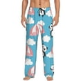 thumbnail image 1 of Balery Panda Flying in the Sky print Men's Pajama Pants,Ultra Lightweight Pjs,Lounge Pant-X-Large, 1 of 9