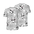 thumbnail image 1 of Balery Pandas Baseball Jersey for Men Casual Button Down Shirts Short Sleeve Active Team Sports Uniform-Medium, 1 of 9