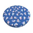 Balery Party Shark Cute Round Bar Stool Seat Covers Velvet Fabric