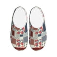 thumbnail image 1 of Balery Patchwork In Country Style Pattern Women's Fuzzy Memory Foam Slippers Fluffy Winter House Shoes Indoor and Outdoor-44/45, 1 of 7