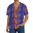 thumbnail image 1 of Balery Peace And Love Men's Casual Button Down Shirt Short Sleeve Textured Summer Cuban Beach Shirts-4X-Large, 1 of 7
