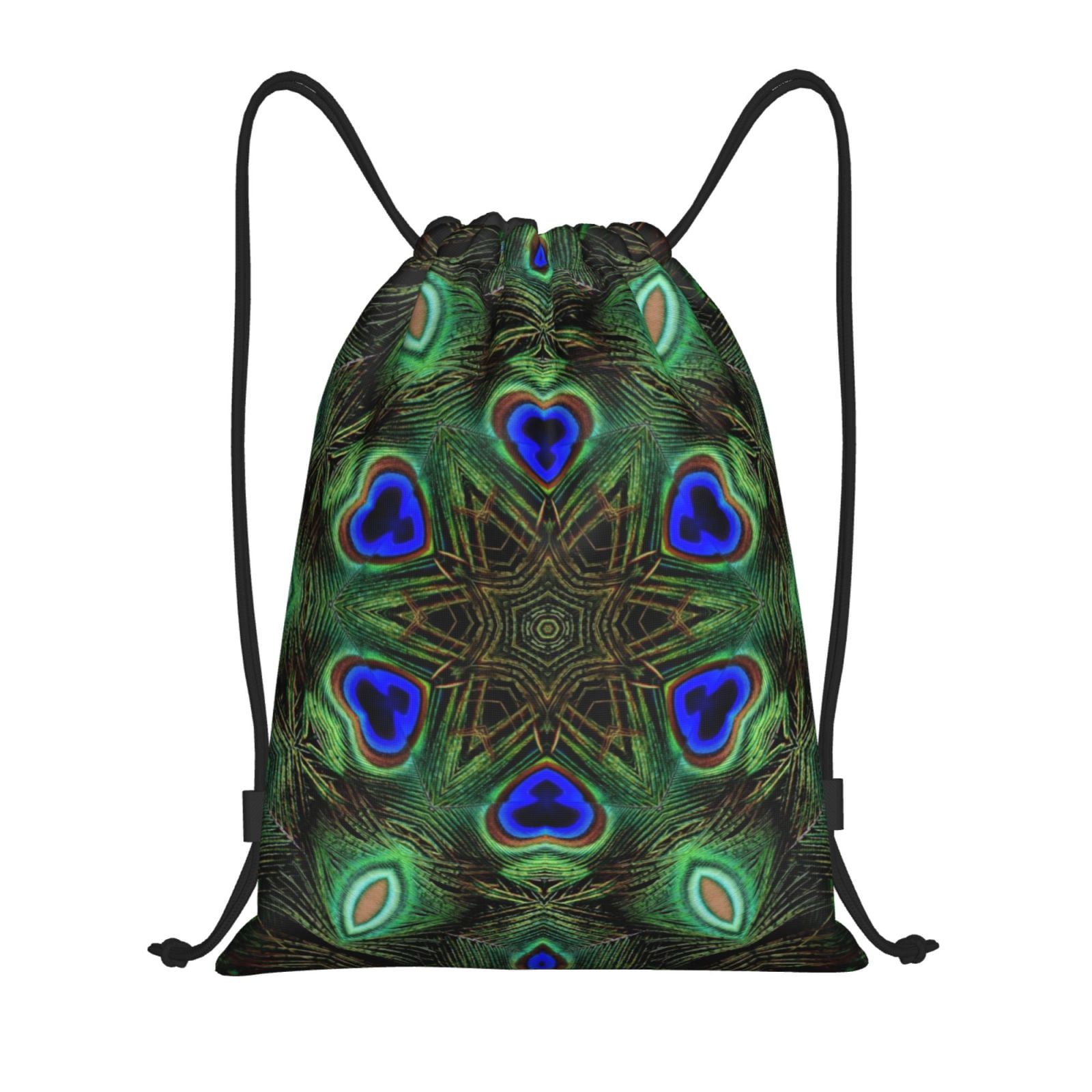 Peacock Feather Pattern Print Premium Backpack