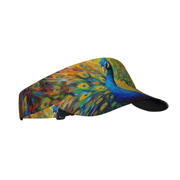 Balery Peacocks Sport Wear Athletic Visor Sun Sports Visor Hat Visor Adjustable Cap for Women and Men (One Size)