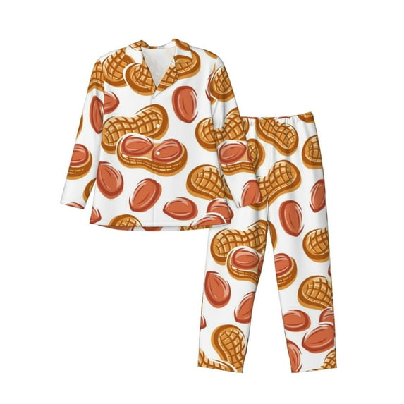 Balery Peanuts4 Pattern Pajama Sets for Men Long Sleeve 2 Piece Sleepwear Loungewear Sets Soft PJ's with Pockets Long Sleeve Comfy Pj Sets-X-Large